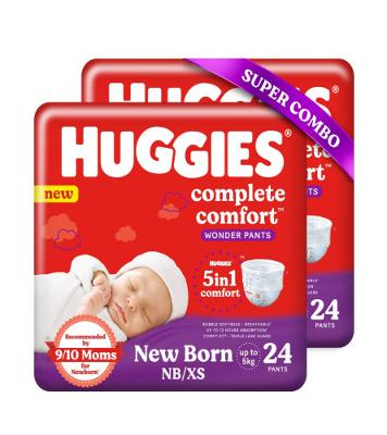 Huggies Complete Comfort Wonder Extra Small Baby Diapers Pants for Ultimate Softness